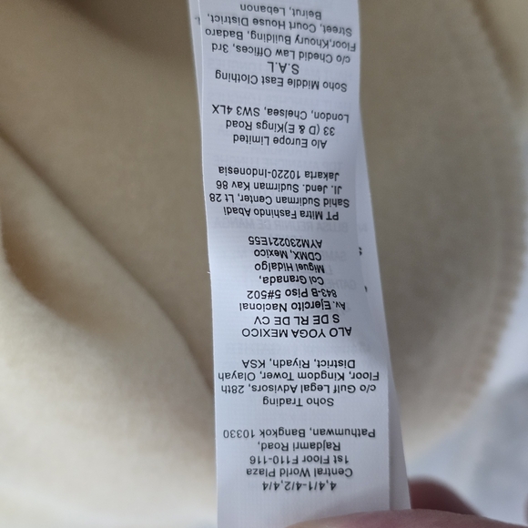 Alo Yoga Accolade Straight Leg Sweatpants Beige Tan High Rise Modal Fleece M NEW - Picture 8 of 9